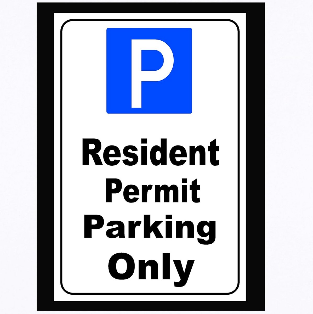 Parkeerverbod Bord Bewoners Alleen - Duurzaam Aluminium - Binnen & Buiten - Diverse Afmetingen