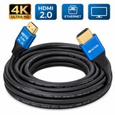VIZYON Hdmi Kabel 2.0 High Speed 10 m - Supports -4K - 3D - Voor TV - Nintendo Switch - PS5 - Xbox - DVD - Laptop - Tablet - PC - Monitor - Beamer TV Box - Projector 4K@60 Hz - Male to Male - 10m Zwart