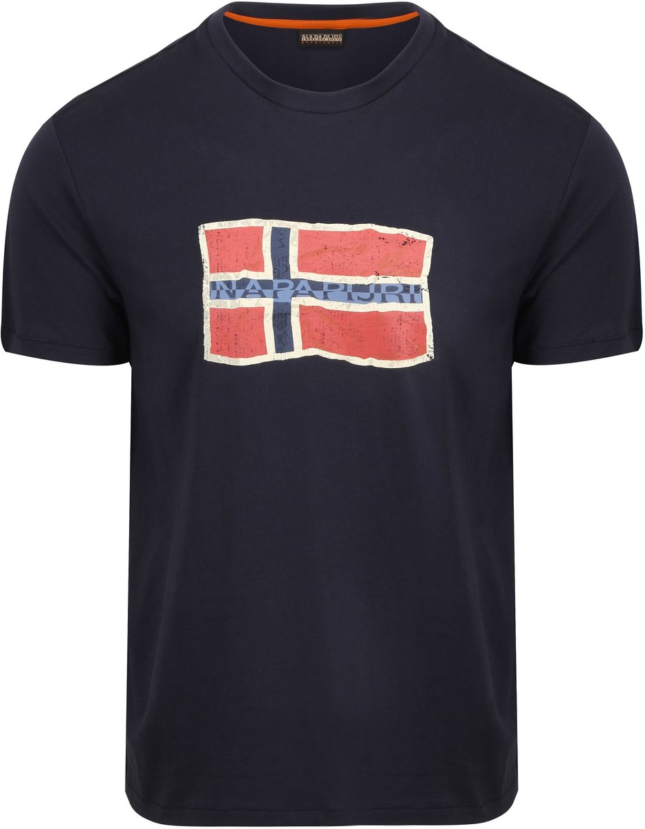 Napapijri T-shirt Mahsa Donkerblauw – Heren Casual T-shirts