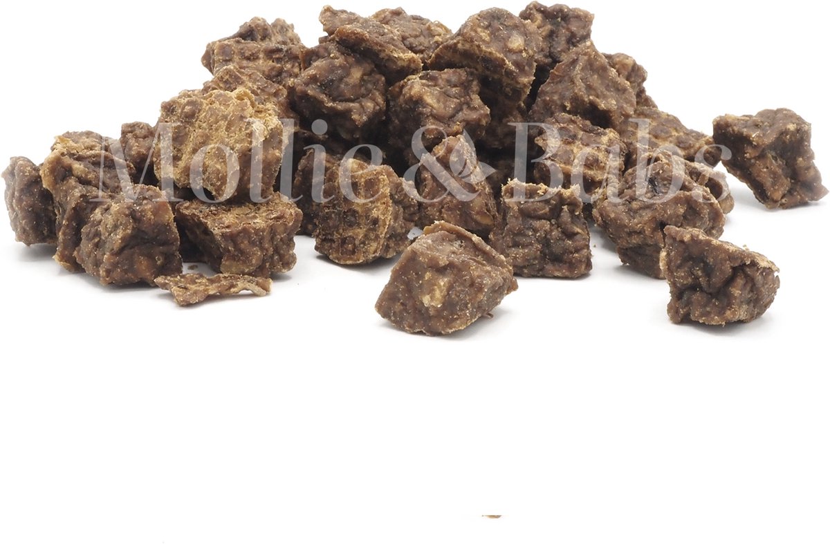 Mollie & Babs - Vleesblokjes Paard - Hondensnacks - Trainer Verwensnack - 100% Paard - 100% Natuurlijk - Hypoallergeen - 150 gram