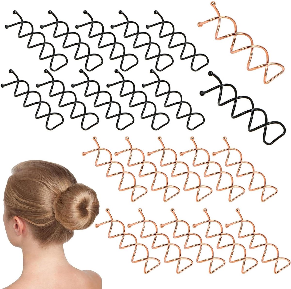 20 stuks spiraalvormige haarspelden voor haarstyling en accessoires