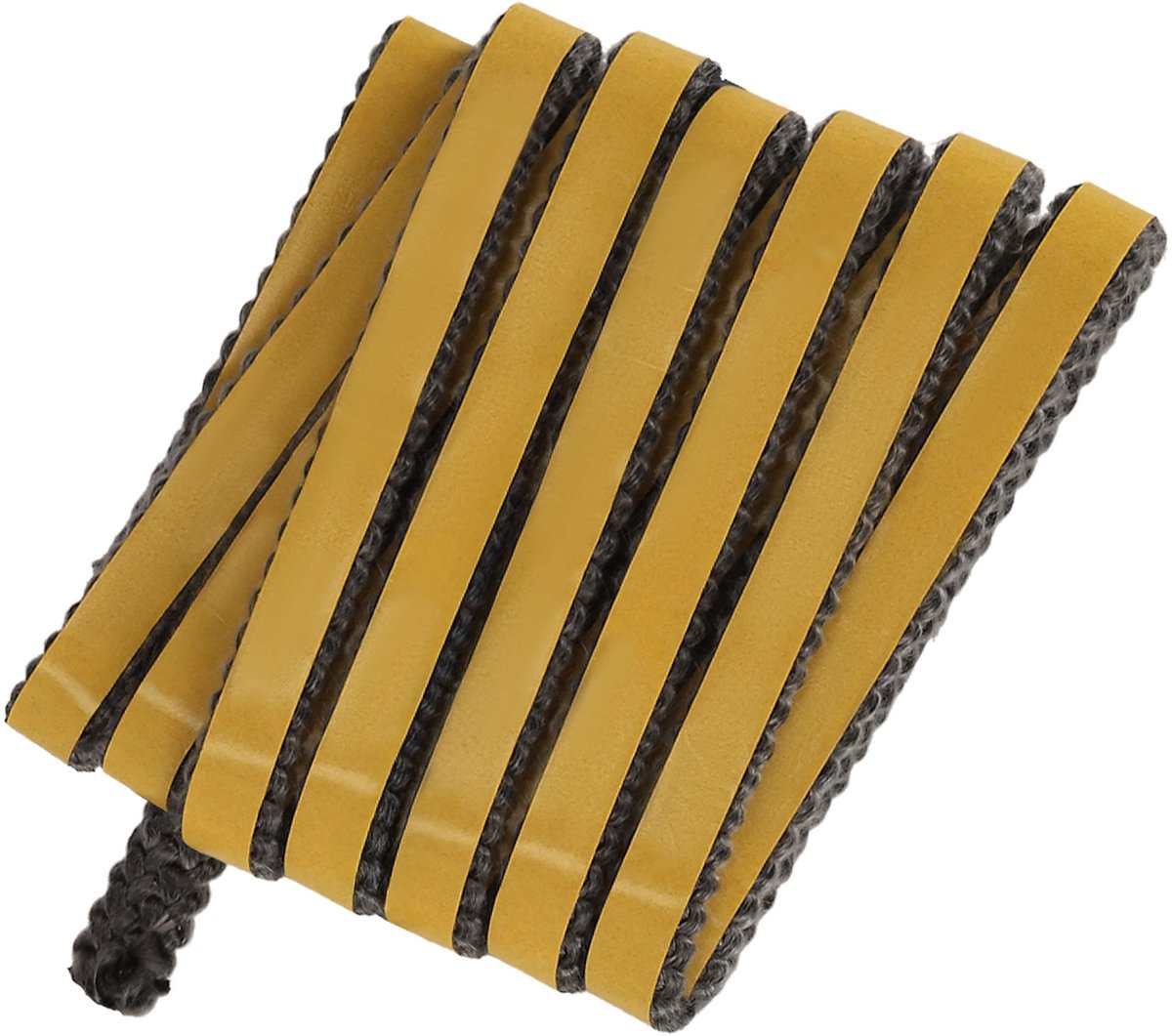 KOTARBAU® Kachelband, Kachelkoord, 12 x 4 mm, Ovenafdichtband, 2,5 m, Haardafdichting, Glasvezel, Zwart, Zelfklevende Glasvezel Touw, Hittebestendig Vuurvaste Deurpakking