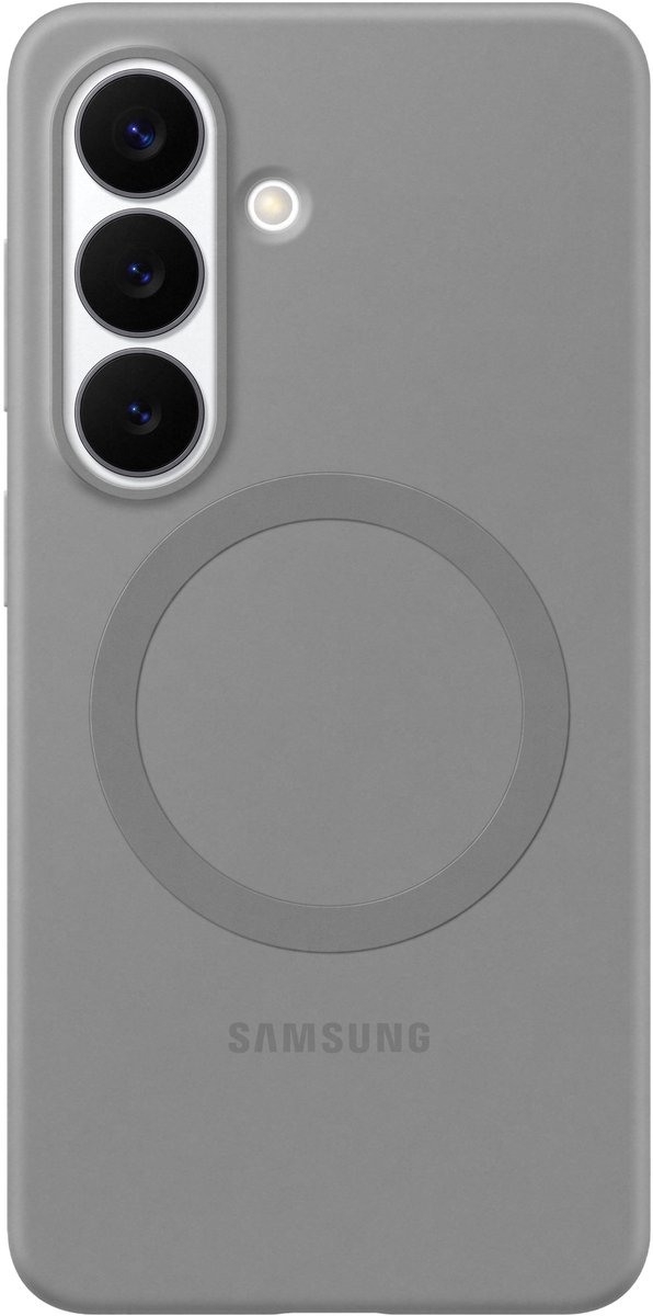 Samsung Galaxy S26 Plus Siliconen Back Cover met Magneet Grijs