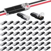 Kabelconnectoren - 50 stuks - Autokabelconnectoren - 2-polige stekkers - Waterdicht - Bipolair - Draadconnectoren - Snelkoppeling Zonder Solderen - Kabelverbinders - Geschikt voor 12V 18-22 AWG-kabel,voertuigen, audioverlichtingssystemen