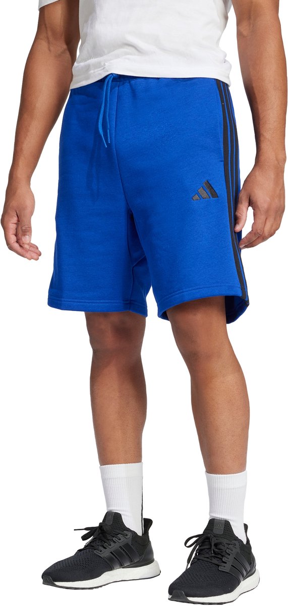 Adidas Sportswear Essentials 3-Stripes Fleece Short Heren Blauw