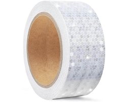 Reflecterende Tape - Reflectie tape - Veiligheidstape - Waarschuwingstape - PVC - Zilver - 300*5cm - Zelfklevend - Reflector Plakband - Waterdicht - Reflecterende strips - Reflecterende stickers - Geschikt voor voertuigen, trappen, ladders, hellingen