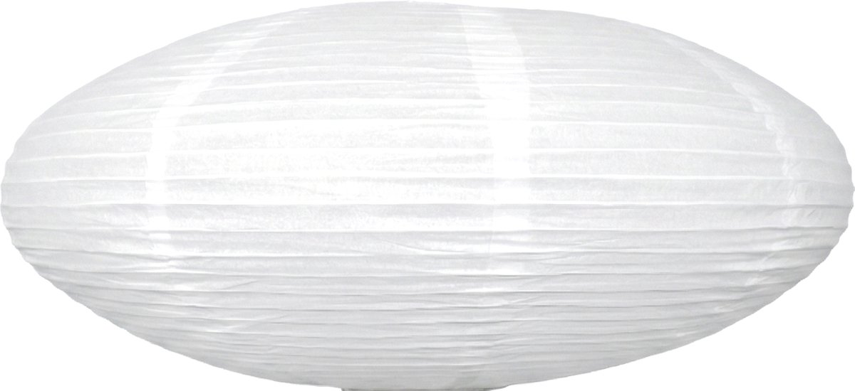 LMPN® Papieren lampion ovaal - wit - 50 cm - witte lampion