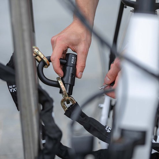 AXA Loop 110 Kettingslot - ART 2 Slot voor Fietsen - Extra Dikke Schakels - Hangslot - 110 cm lang - 9,5 mm - Zwart - Zeer geschikt voor Fatbike! van AXA — afbeelding 4