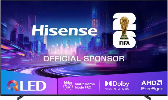 Hisense 100E7Q PRO - 100 inch - 4K QLED - 144hz - 2025 - Hisense - €1.799,00