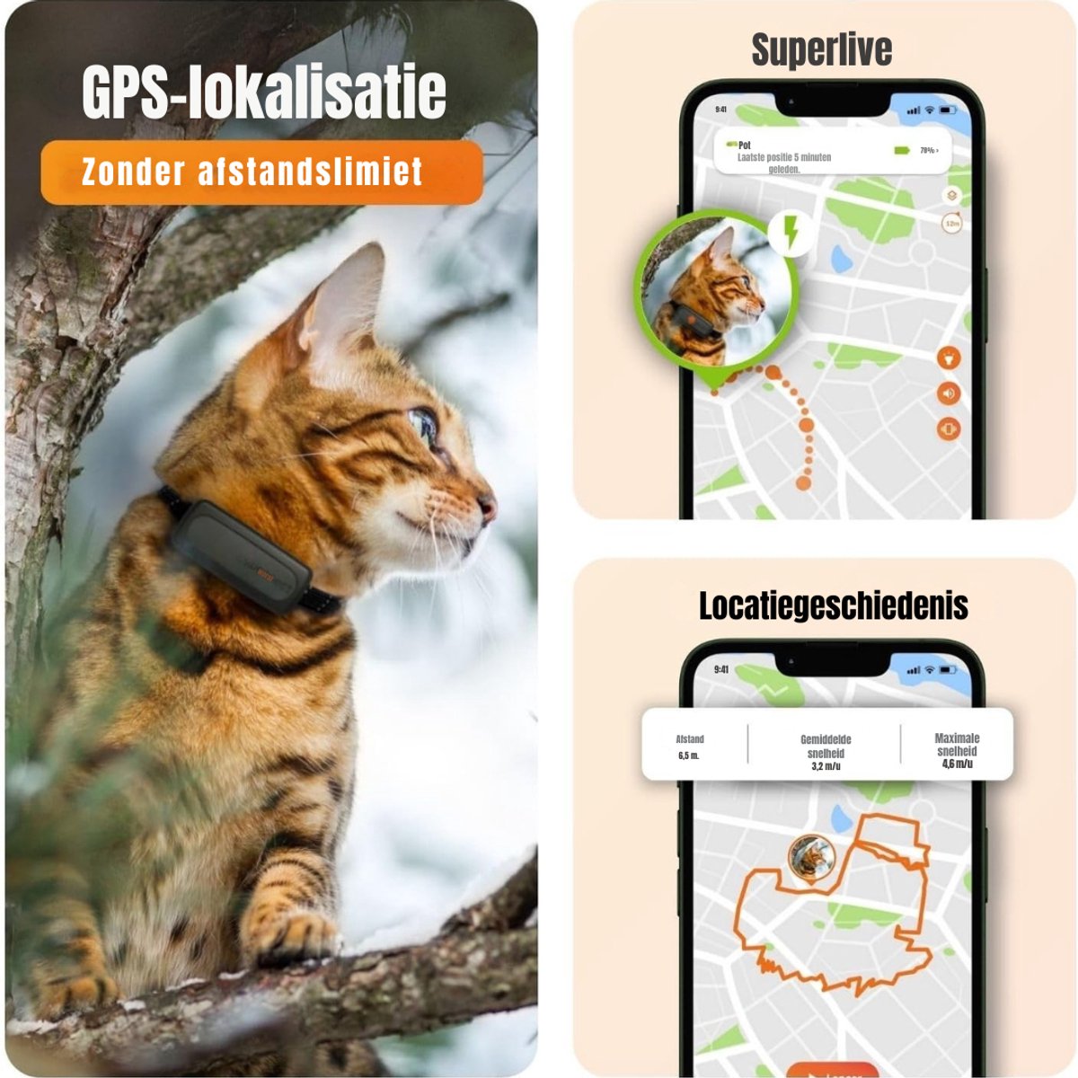 MIRA® GPS Tracker kat - GPS Tracker - GPS Trackers - Zwart - 7cm x 3cm x 2cm-