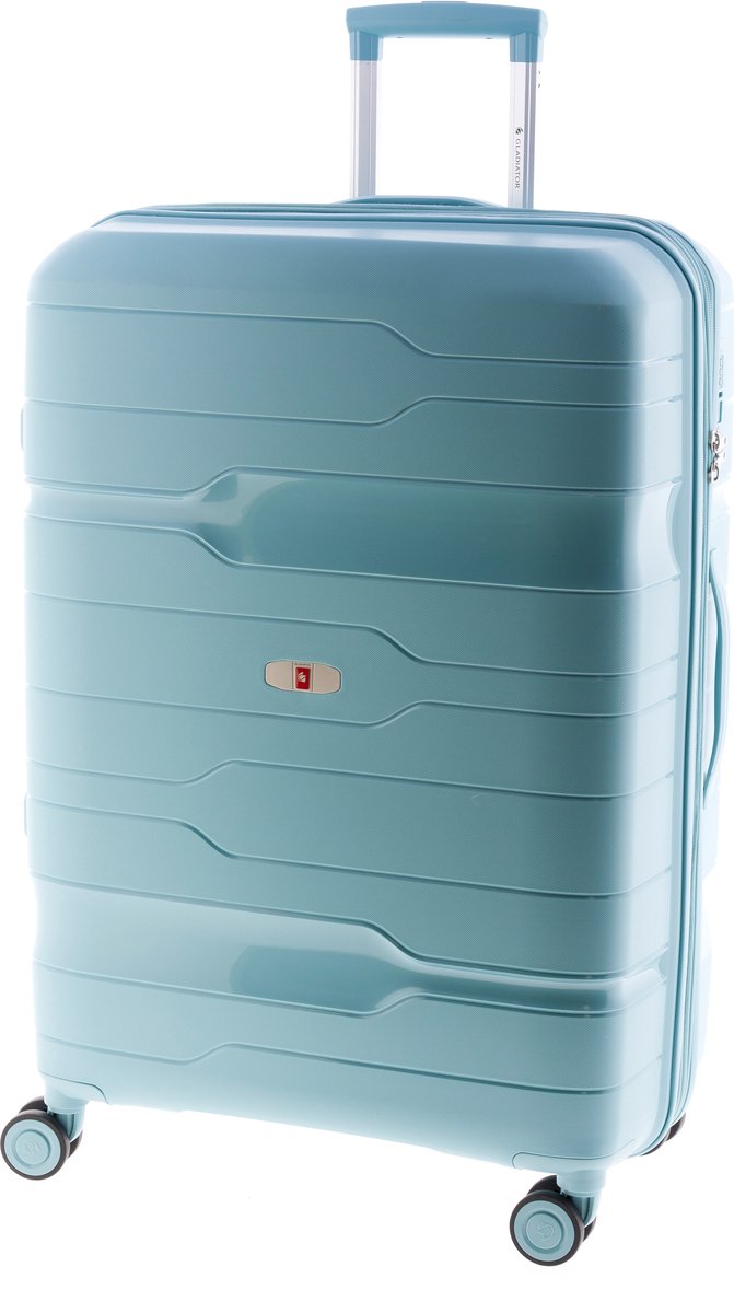 Gladiator Boxing Grote Koffer - 77 cm - 105/115 liter - Expandable - TSA slot - Lichtblauw