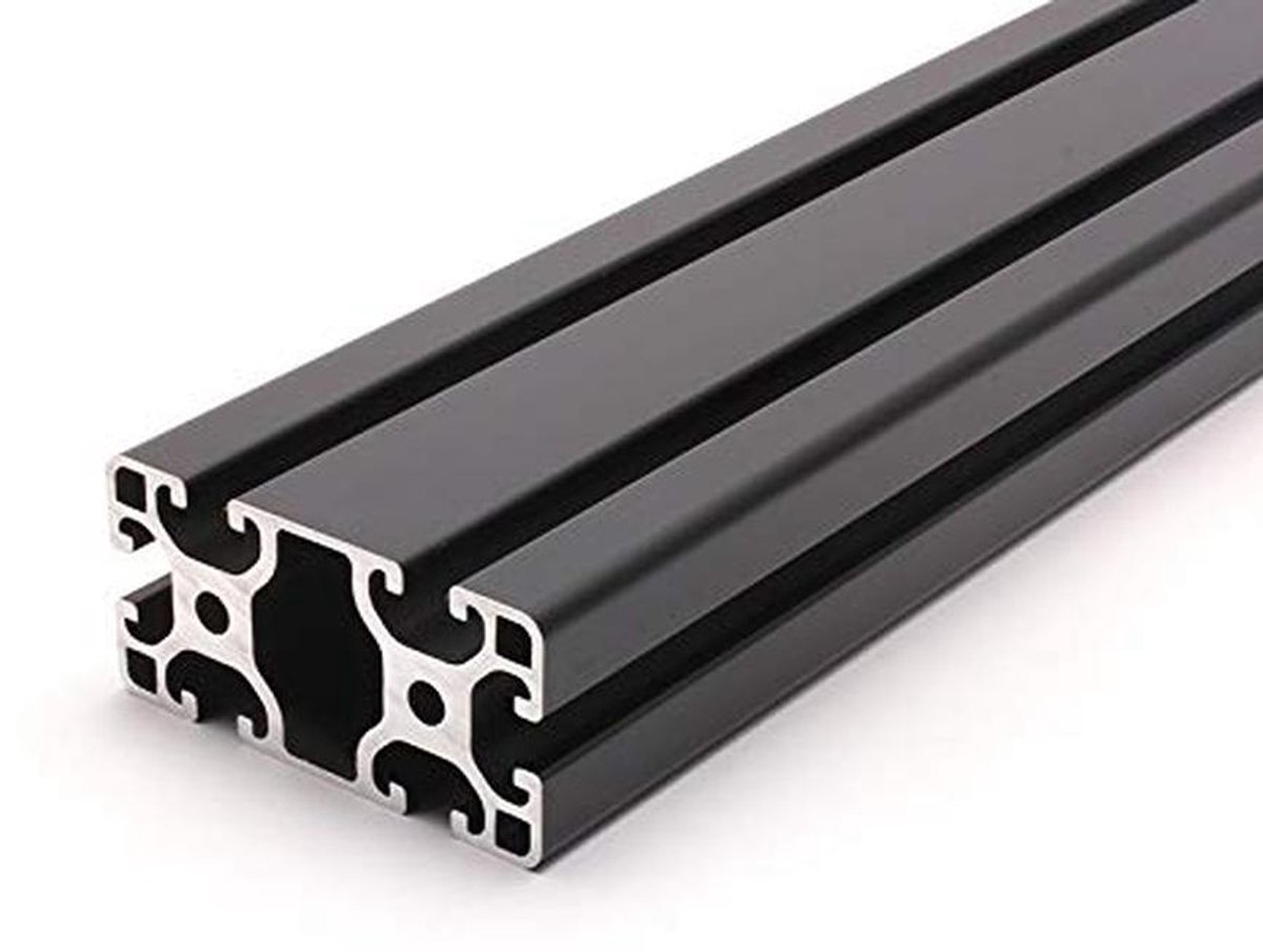 Zwart Aluminium Profiel 40x80 I-Type Groef 8 Montage-/Constructieprofiel 1650mm