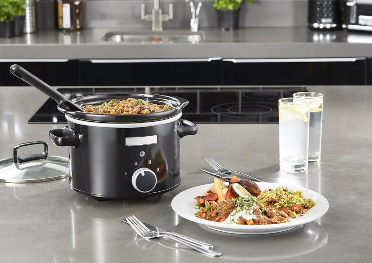 MIRA® Slowcooker met Timer - Crockpot - Snelkookpan - Inclusief Warmhoudfunctie - 2.4 Liter - Zwart- 21cm x 29cm x 28cm – foto 4