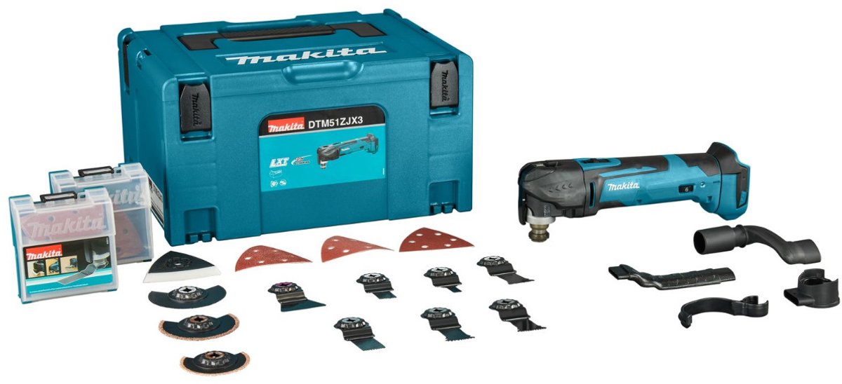 Makita DTM51ZJX3 Multitool 18V - Oscillerend, 16 accessoires thumbnail 2