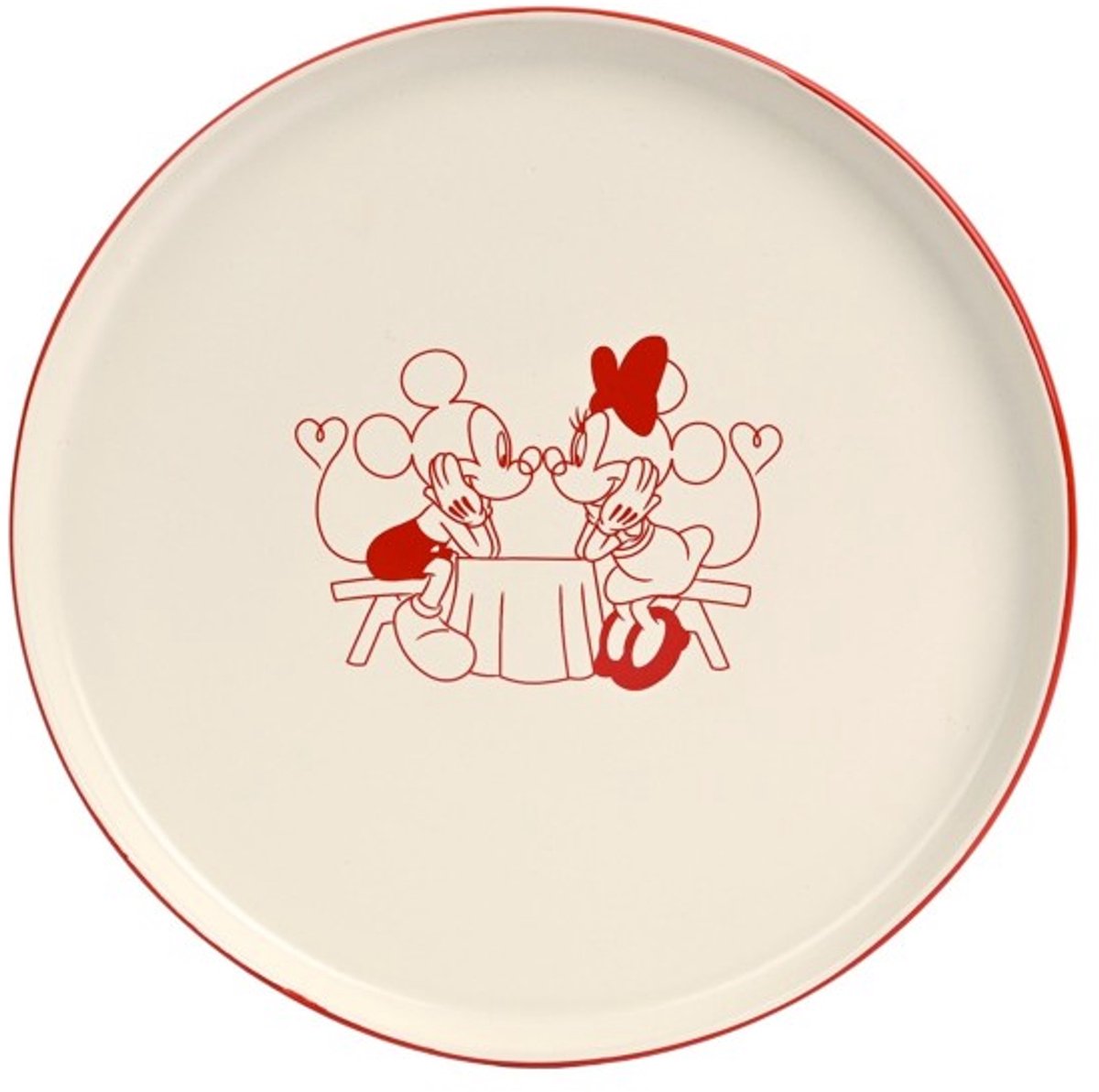 Mickey And Minnie Mouse Valentine Plate