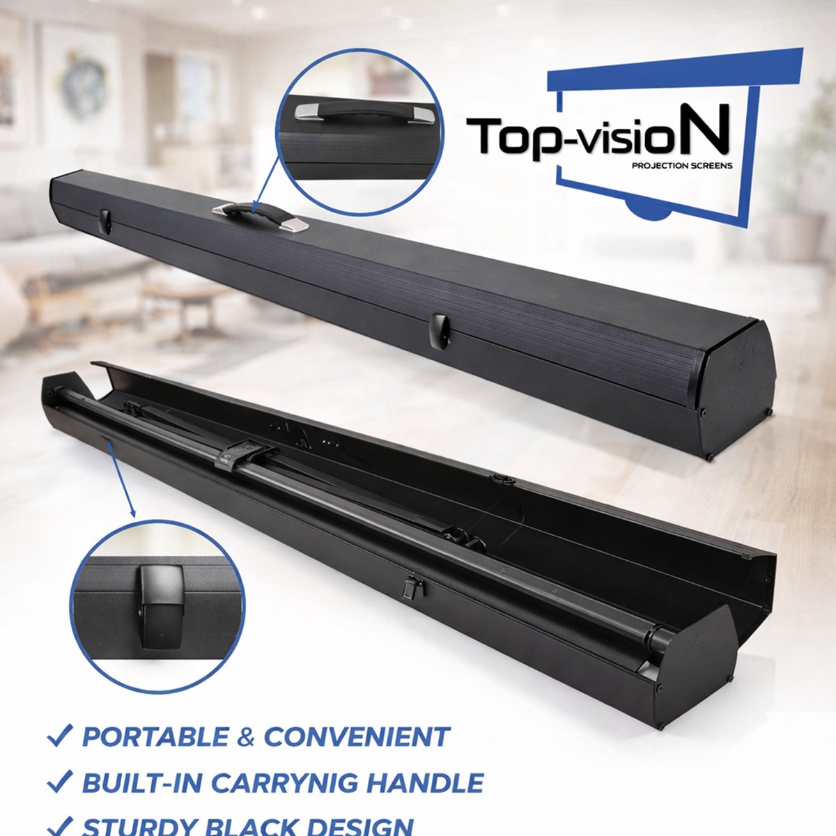 Projectieschermen, projectorprojectiescherm, 100 inch 120 inch 16:9 draagbaar, wit, opvouwbaar voor achter thuisbioscoop buiten (maat: 100 inch) (120 inch) (84 inch