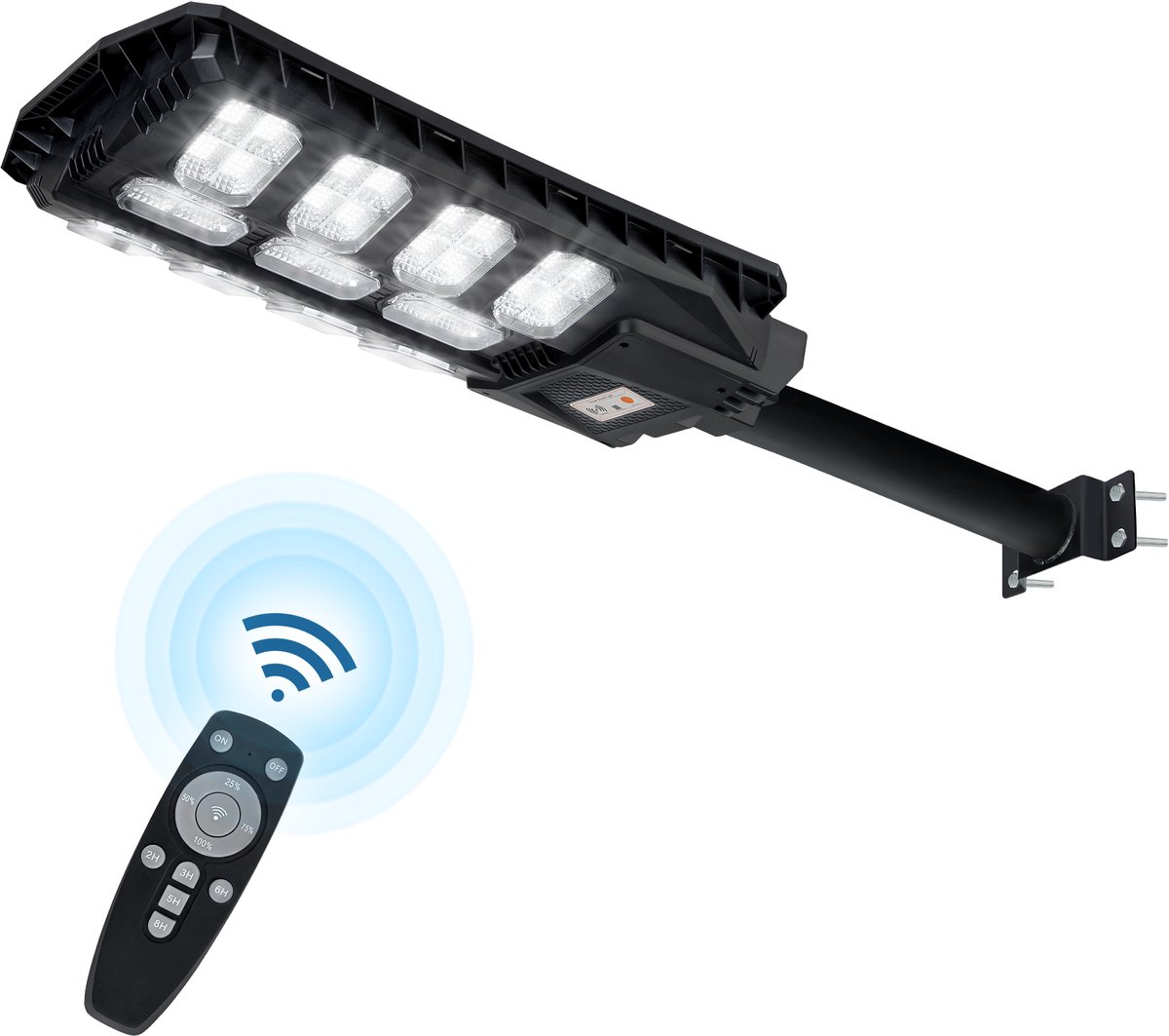 400W LED-straatverlichting op zonne-energie Wegverlichting met bewegingssensor en afstandsbediening Zonne-schijnwerper Beveiliging op zonne-energie Buitenverlichting voor straten Werkplaats Tuin NAIZY