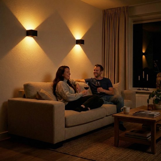 Applique murale rechargeable Luminize avec télécommande - Intensité variable - Sans fil - Applique murale rechargeable alimentée par batterie - Lumière chaude - Zwart