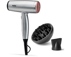 BaByliss Cosmos Föhn D580DE - Krachtige Haardroger met Diffuser - Lichtgewicht - Ionische functie voor minder pluizig haar - 3 temperaturen plus Cool Shot - Compleet met Blaasmond