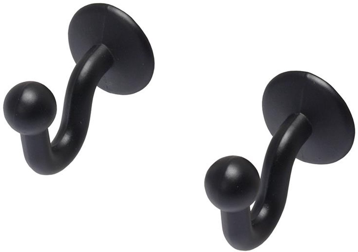 Intensions embrassehaak klein - zwart mat - 2 stuks