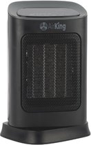 AirKing Elektrische Kachel met ventilator - Compacte Keramische kachel met touchscreen - ventilatorkachel 2 Standen 900 en 1800 Watt - Kantelbeveiliging - Draagbaar