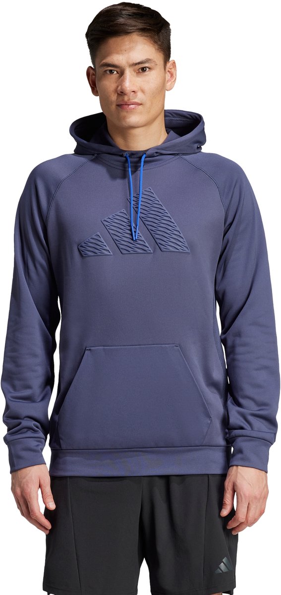 Adidas Performance Game And Go Training Big Logo Hoodie Heren Blauw
