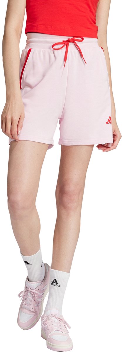 Adidas Sportswear Essentials Color Pop French Terry Short Dames Roze