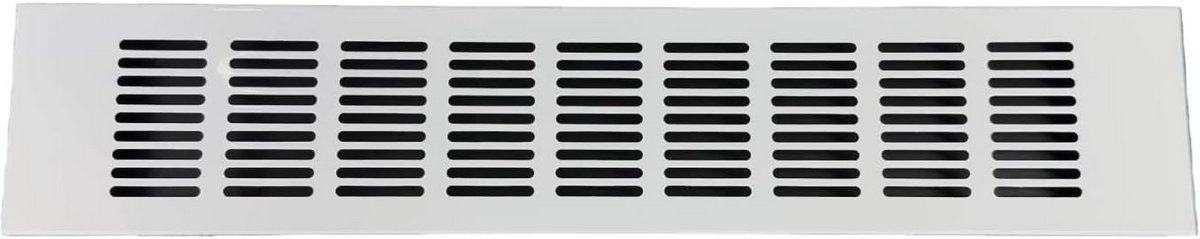 Ventilatierooster 400x80mm Wit Aluminium Vierkant Luchtrooster met Insectenwering