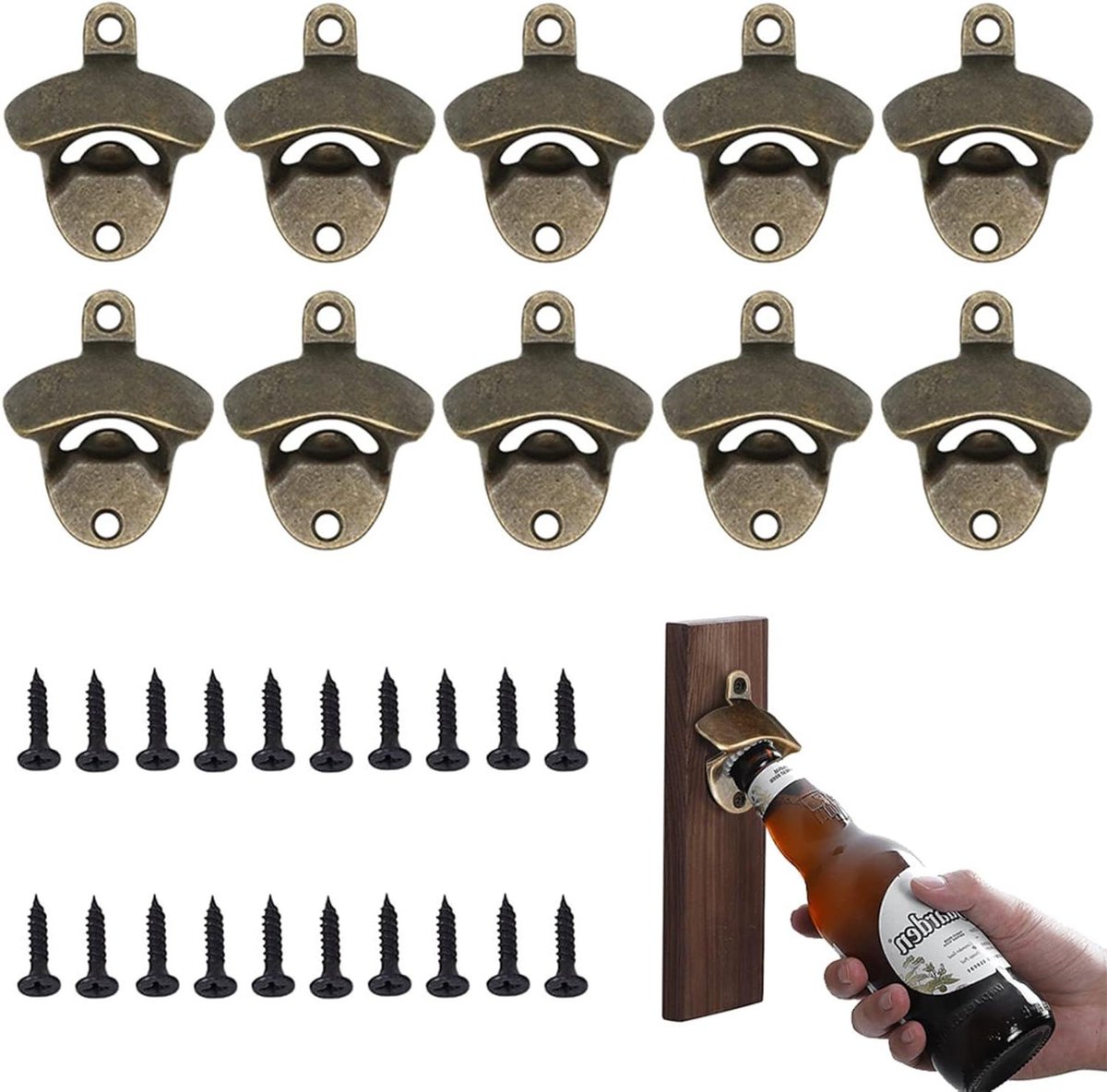 Flesopener Wandmontage Bierflesopener 10 Pack Bierbar Restaurant Keukens