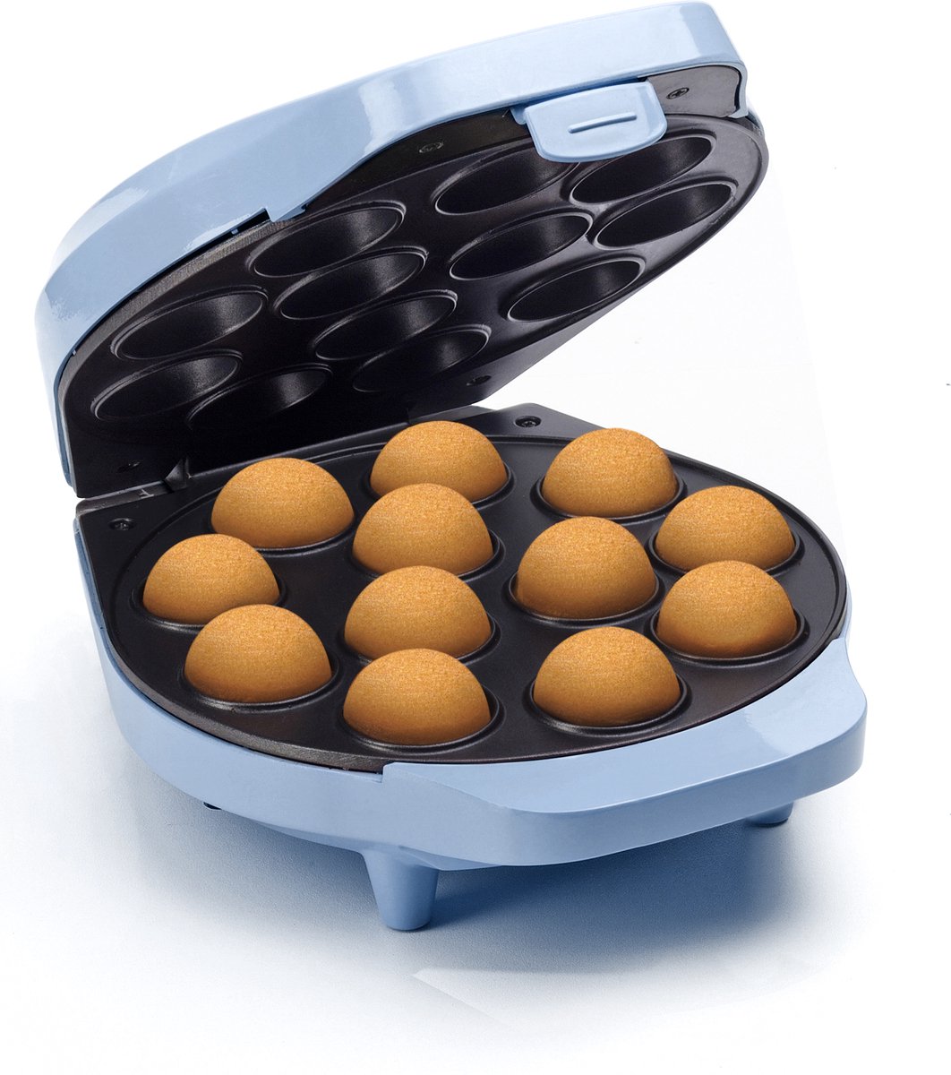 Bol.com Bestron Cake pop maker - DCPM12B - 700W - 12 cake pops - Incl. 12 stokjes & vorkjes - Blauw aanbieding