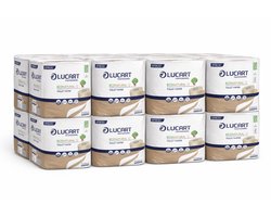Lucart- Econatural - toiletpapier - 96 rollen - 200 vellen per rol - 2 laags - circulair en klimaatneutraal product - zeer zacht
