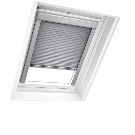 Store de toit Madecostore occultant – Velux M08 – 61 x 116 cm – 100% Blackout – Isolation en nid d'abeille – Grijs