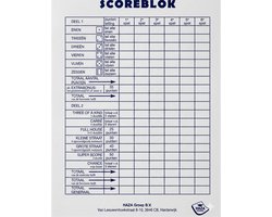Sigel scoreblok Yahtzee 250 vellen - 5x - Dobbelspellen - Familiespelletjes - Yahtzee score notitieb