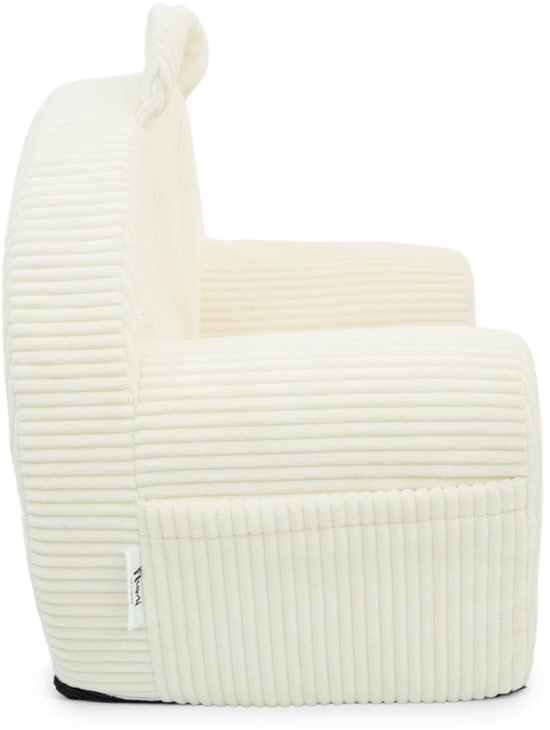 Flumi - Kinderfauteuil - Corduroy Stof - Afneembare Wasbare Hoes - Lichtgewicht Schuimvulling - Ecru van Merkloos — afbeelding 2