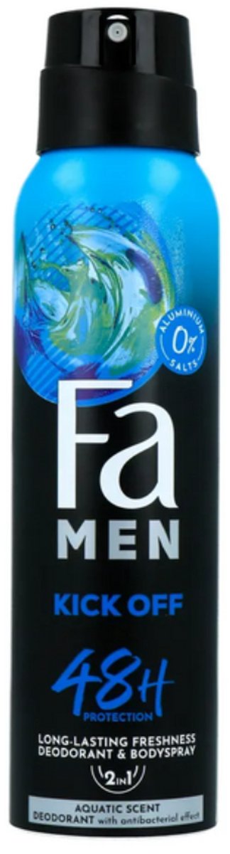 Fa Men - Perfect Wave - Deodorant Spray - Verfrissende Geur - 150 ml - Voordeelverpakking - 24 stuks