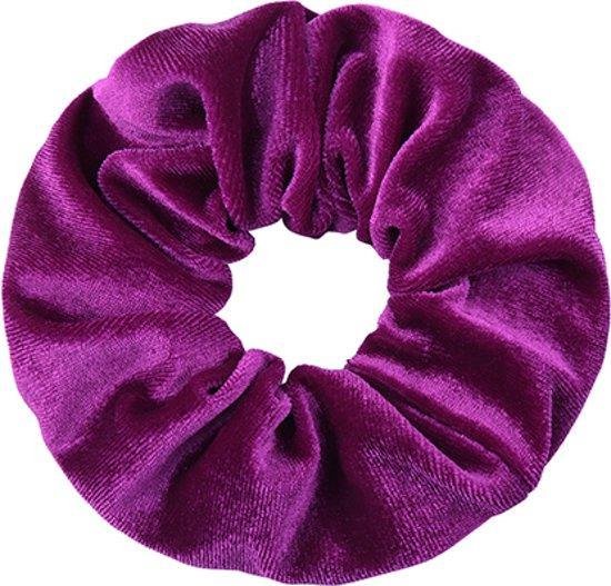Velvet scrunchie/haarwokkel, paars