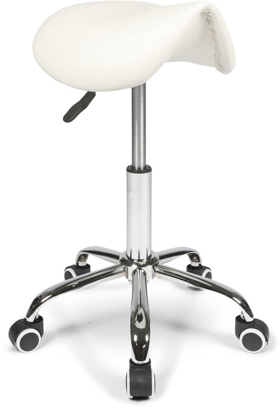 Dunimed ergonomische zadelkruk – verstelbaar – tot 120kg – wit