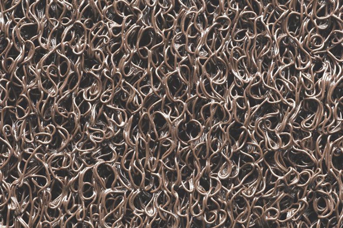 Hamat deurmat Curly bruin 40x60cm