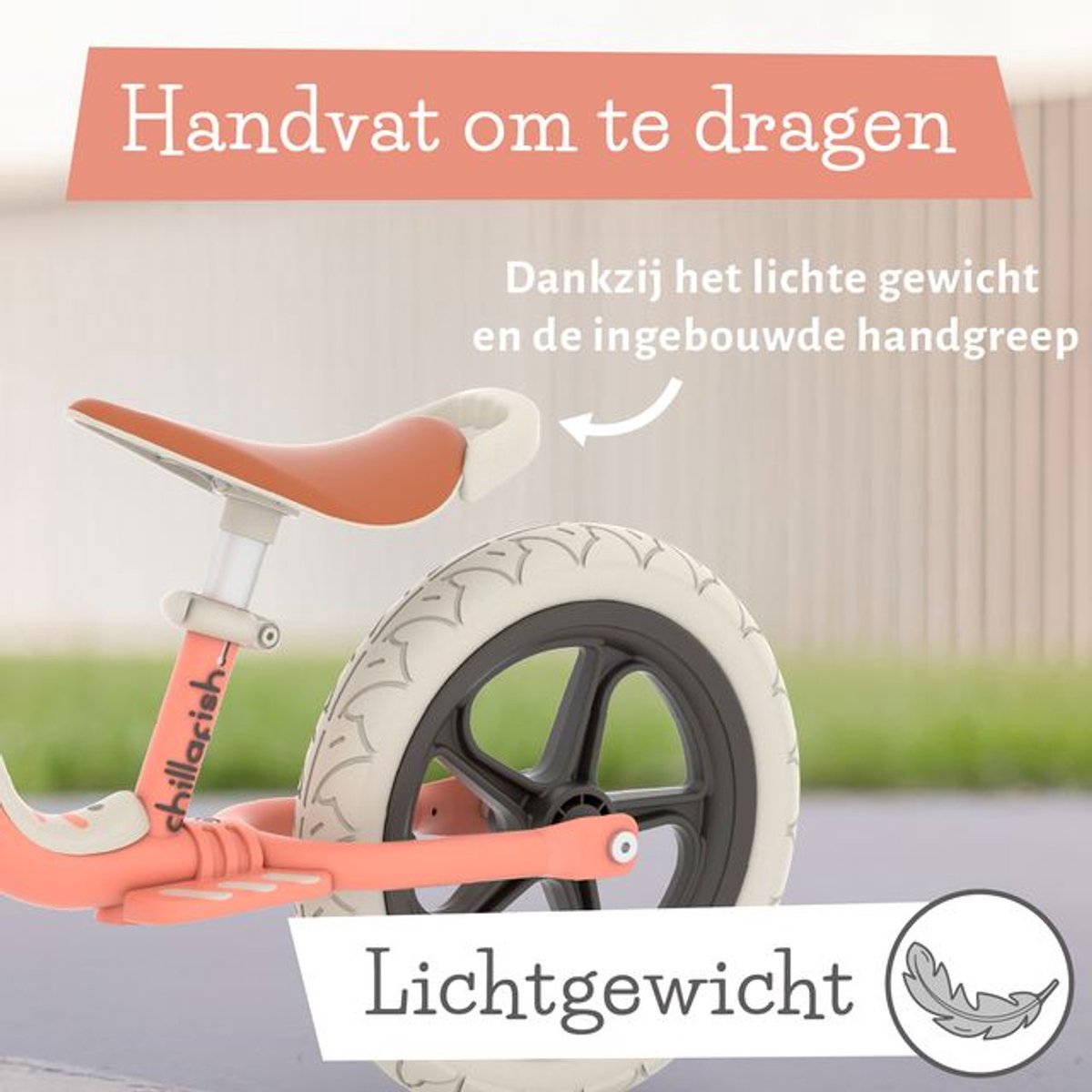Chillafish Loopfiets 2 jaar - Lichtgewicht met verstelbaar zadel en stuur - Roze - Loopfiets voor meisjes tot 5 jaar met voetsteun, handvat om te dragen en 12" anti lek banden - Model Charlie Lux — afbeelding 11