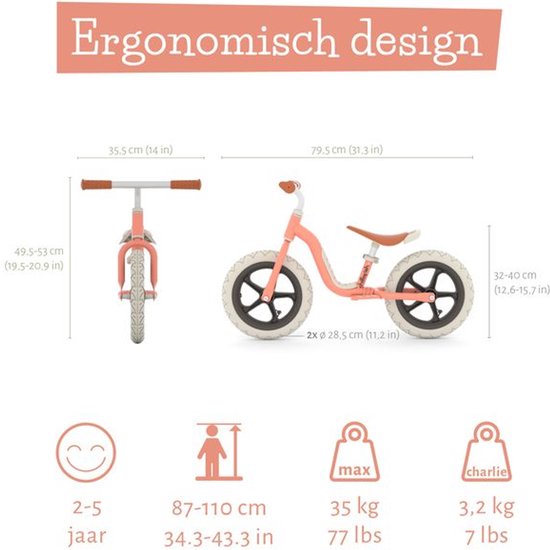 Loopfiets Handvat Chillafish Loopfiets 2 jaar - Lichtgewicht met verstelbaar zadel en ...