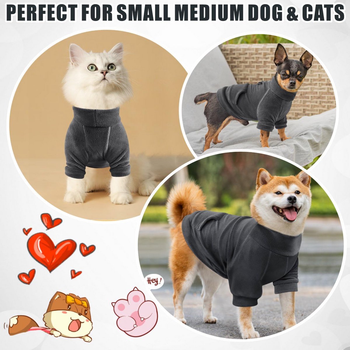 Honden Hoodie Kleding voor Dieren - Warme Katoenen Sweatshirts met Zak voor Kleine en Middelgrote Honden en Katten - Zwart, Large — cadeau in Cadeau-ideeën - foto 7