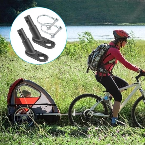 Fietsaanhanger Koppeling Set - Veiligheidspen voor Honden- en Kinderfietskarren - Duurzaam en Roestvrij — afbeelding 2