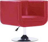 Fauteuil  Draaibaar Kunstleer Rood / Loungestoel / Lounge stoel / Relax stoel / Chill stoel / Lounge Bankje / Lounge Fauteuil - Luxe Fauteuil