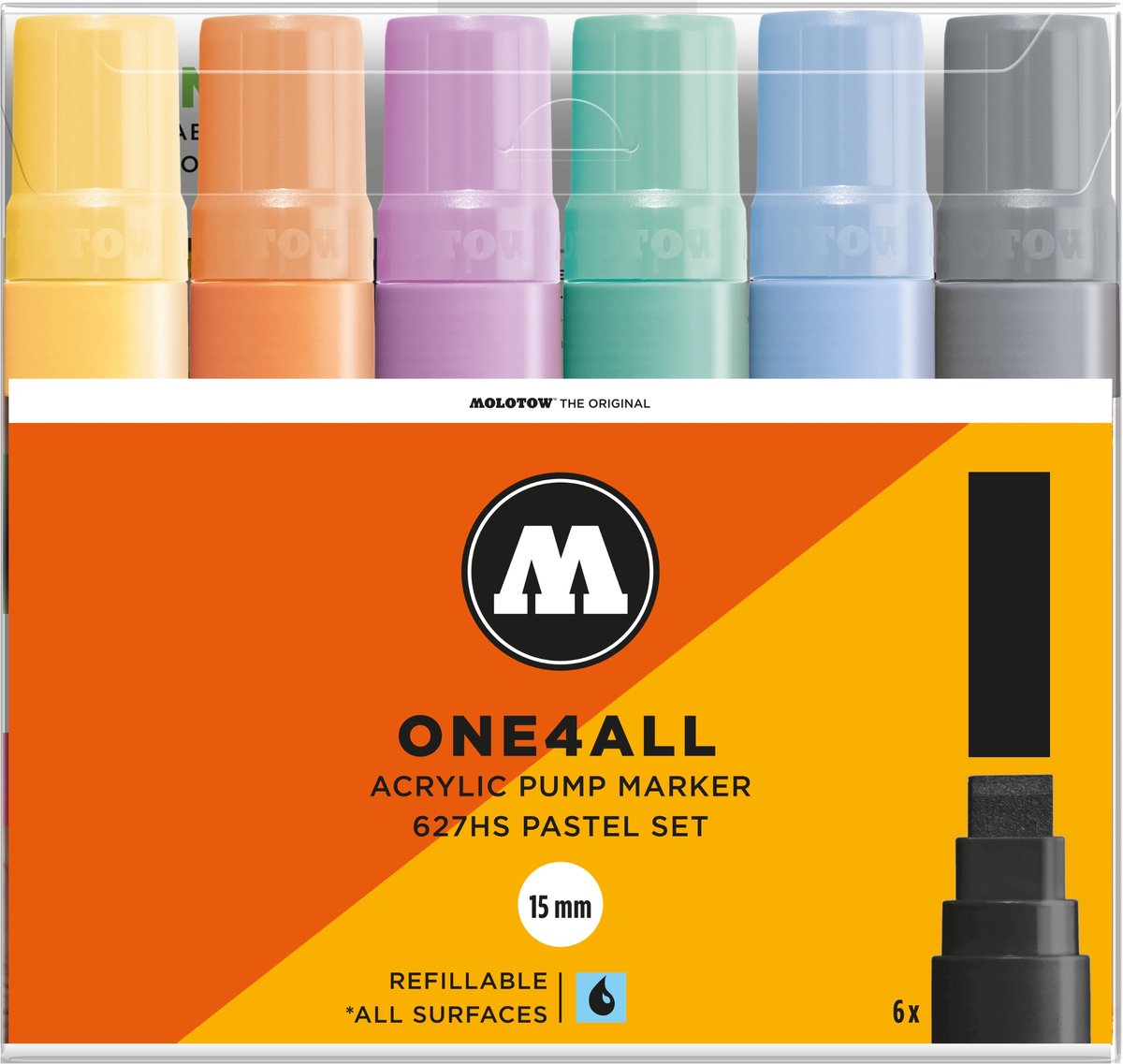 Molotow ONE4ALL™ 15mm 627HS Marker Pastel-Set