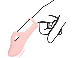 Siliconen vinger vibrator - Touch of Pink