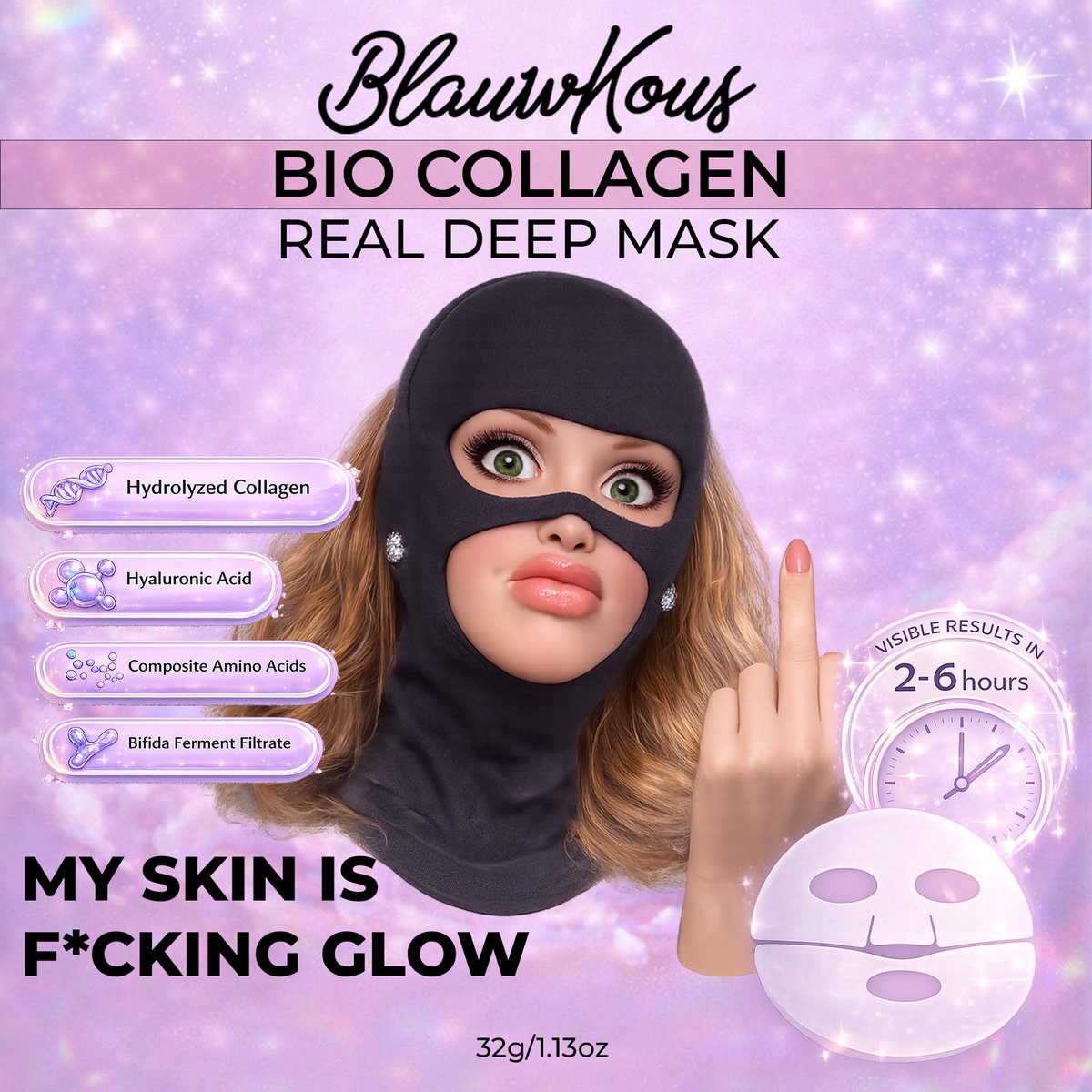Blauwkous Mask - BIO Collagen Real Deep Mask - My skin is glow