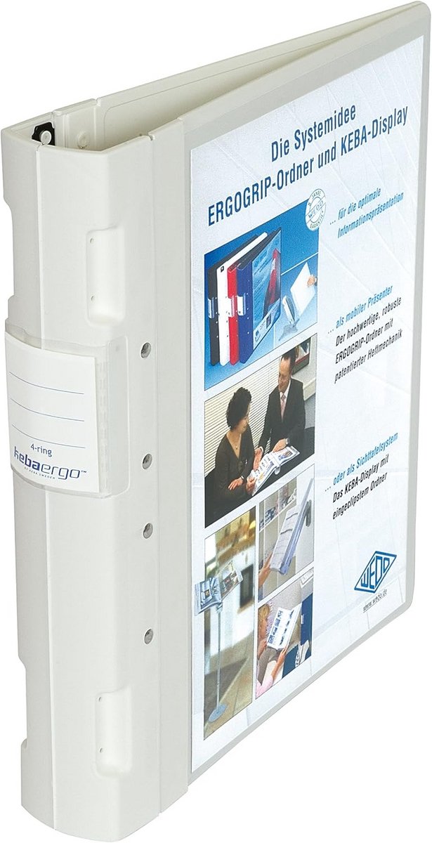 Ergogrip Presentatiemap A4 4-ringmechanisme Wit