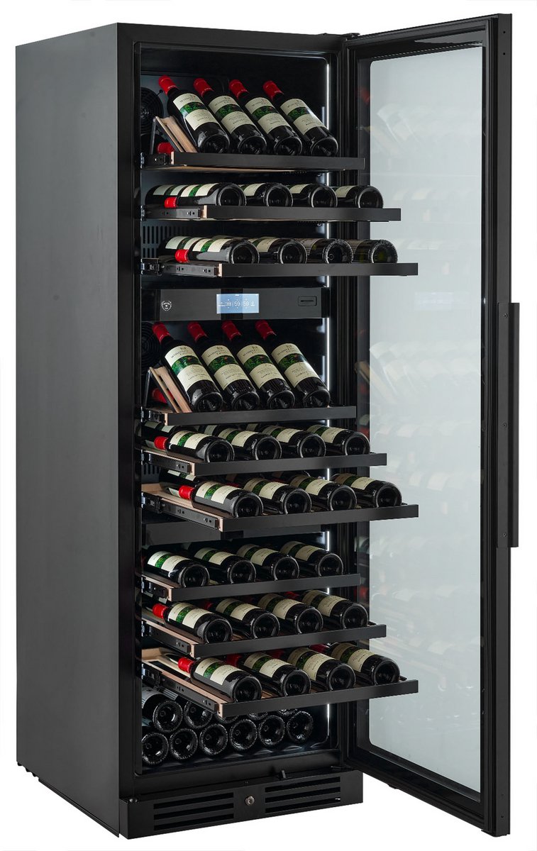 Nestor M NWX399GN2 Wijnklimaatkast 99 Flessen – 3 Zones – Inbouw/Vrijstaand – 5-20°C – Zwart Glas – Luxe Wijnkoelkast - Koolstoffilter