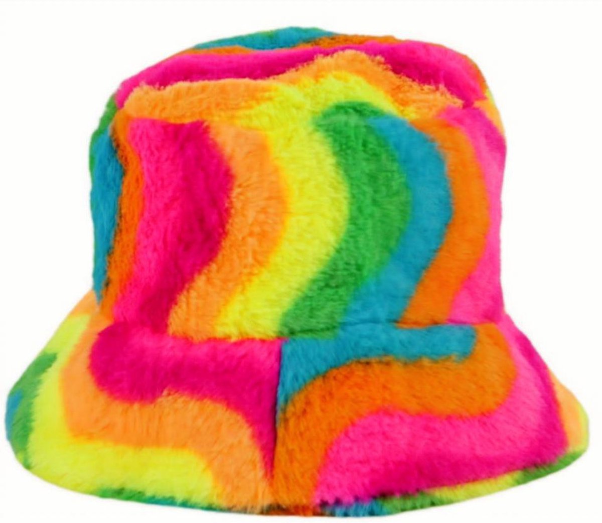 Party Hat Rainbow Volwassenen Unisex Multi Kleuren Licht Maat One size