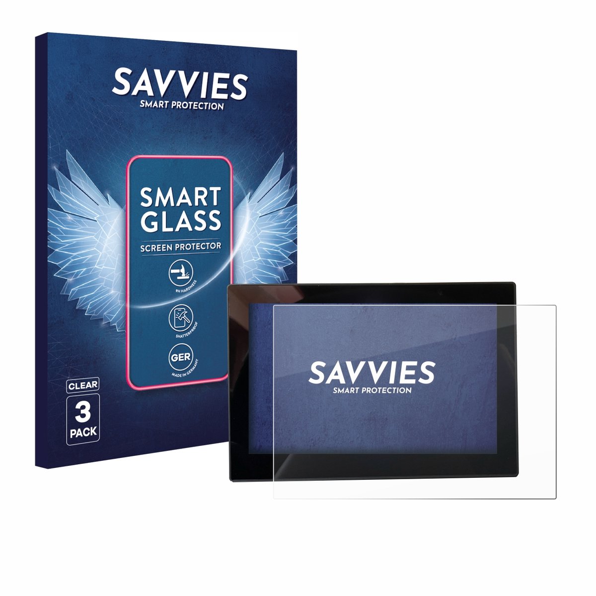 3 Stuks Savvies Screenprotector - geschikt voor MG 4 7-Zoll Digitales Instrumentendisplay - beschermfolie glas transparant
